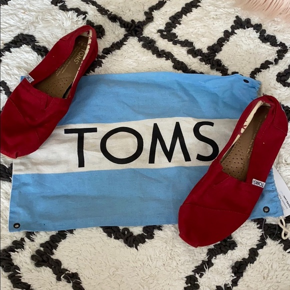 TOMS │Red Alpargata Slip On  │Size: 5.5 │ - Picture 4 of 4